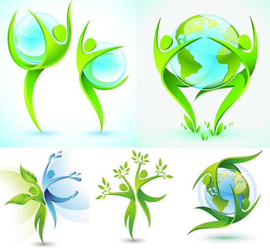 3D人形環(huán)保圖標 用視覺藝術(shù)傳遞綠色理念