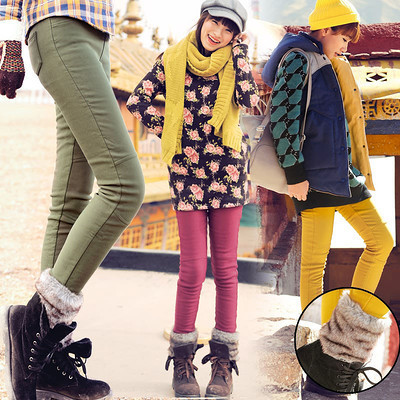 冬日時(shí)尚必備 韓版顯瘦加絨彈力翻毛卷邊修身小腳褲，打造溫暖與氣質(zhì)并存的女神范